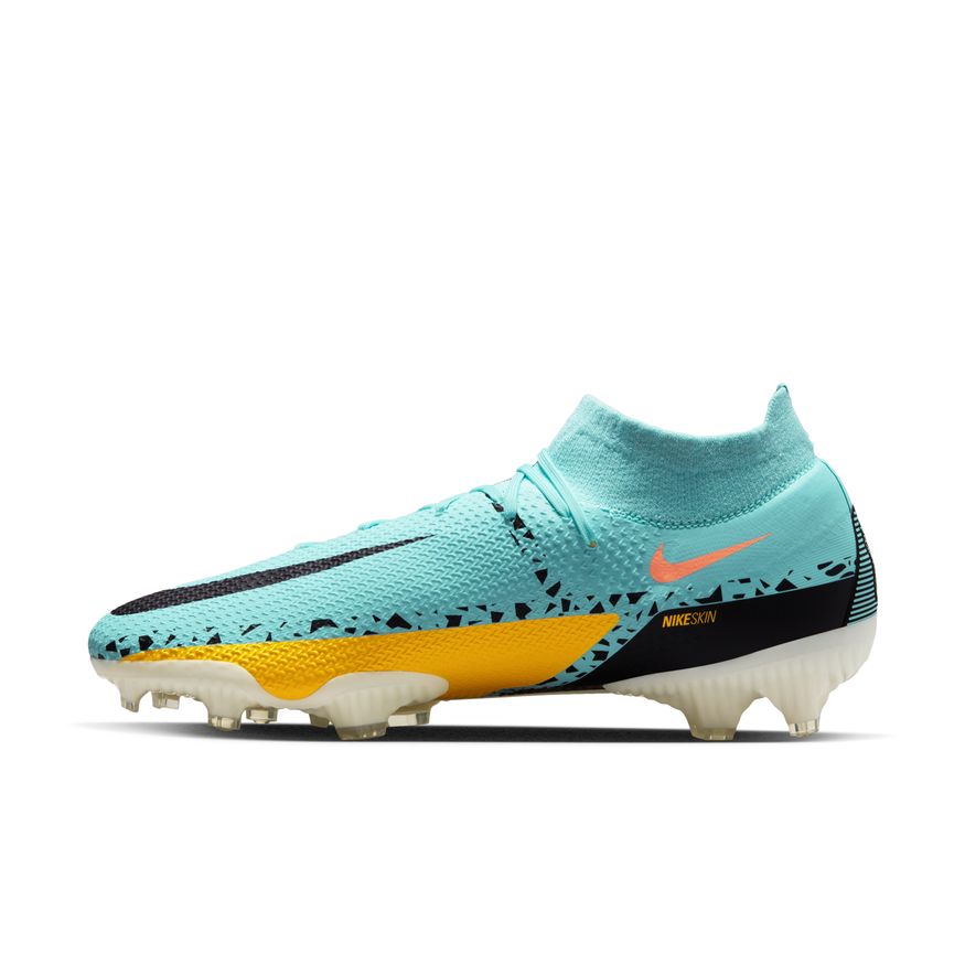 Nike Phantom GT2 Pro Dynamic Fit FG-GLACIER ICE/BLACK-YELLOW STRIKE product image 2, provided for visual reference and