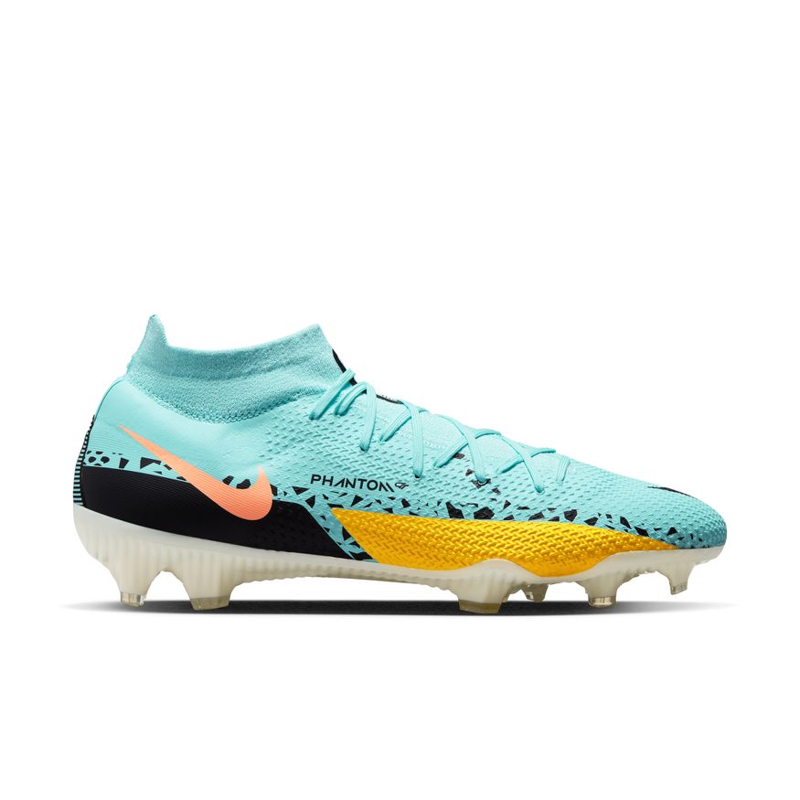 Nike Phantom GT2 Pro Dynamic Fit FG-GLACIER ICE/BLACK-YELLOW STRIKE product image 1, provided for visual reference and