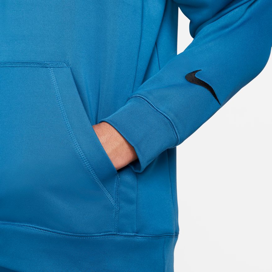 Nike F.C. Men Soccer Hoodie - Dk Marina Blue/White/Black product image 3, provided for visual reference and product detail