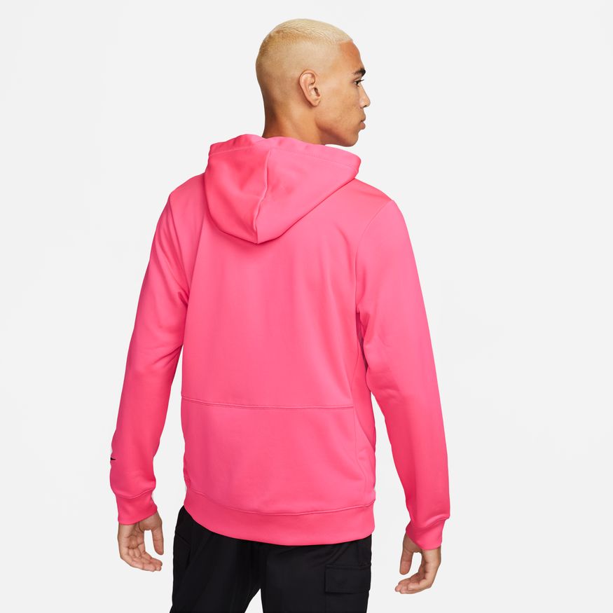 Nike F.C. Men Soccer Hoodie-Hyper Pink/White/Black product image 2, provided for visual reference and product detail review