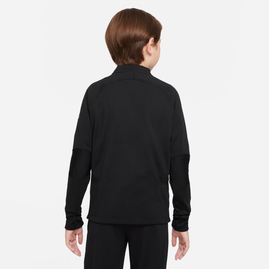 Nike Kid's Therma-FIT Academy Winter Warrior Soccer Drill Top-Black product image 2, provided for visual reference and