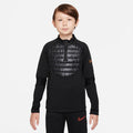Nike Kid's Therma-FIT Academy Winter Warrior Soccer Drill Top-Black product image 1, provided for visual reference and