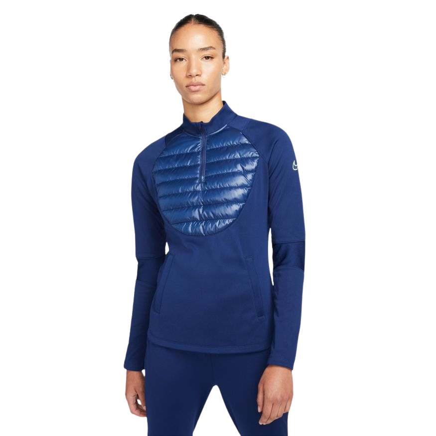 Nike Women Therma-FIT Academy Winter Warrior Soccer Drill Top - Navy product image 1, provided for visual reference and