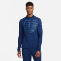 Nike Men Therma-FIT Academy Winter Warrior Soccer Drill Top-Navy product image 1, provided for visual reference and product