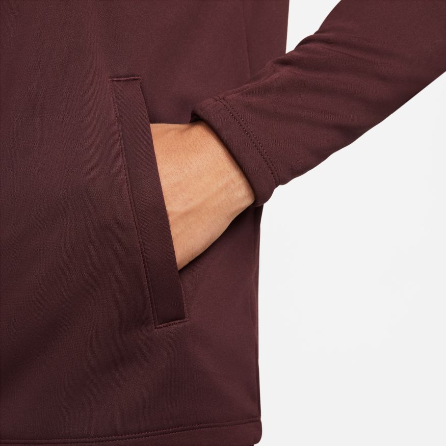 Nike Men Therma-FIT Academy Winter Warrior Soccer Drill Top-BURGUNDY CRUSH/REFLECTIVE SILV product image 3, provided for