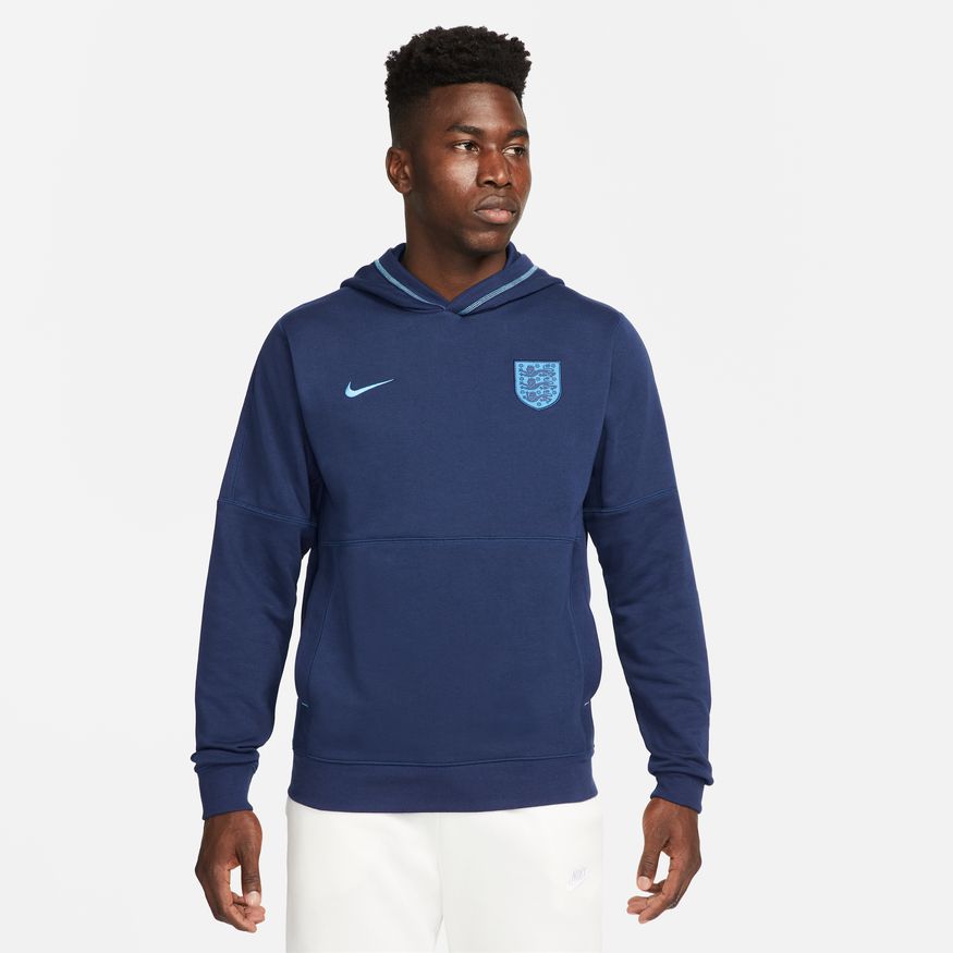 Nike England Men French Terry Soccer Hoodie product image 1, provided for visual reference and product detail review