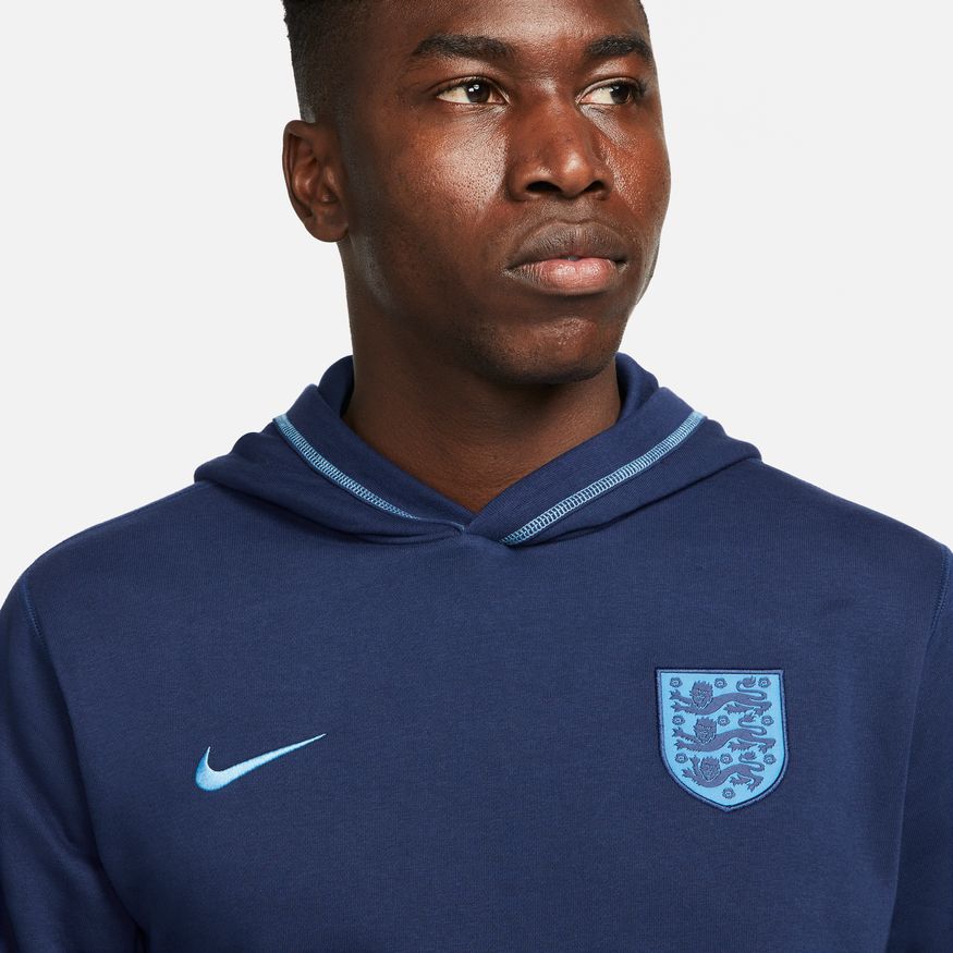 Nike England Men French Terry Soccer Hoodie product image 4, provided for visual reference and product detail review