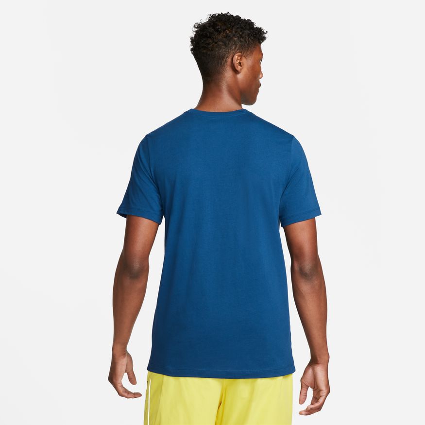 Nike Men Brasil T-Shirt-Blue product image 2, provided for visual reference and product detail review