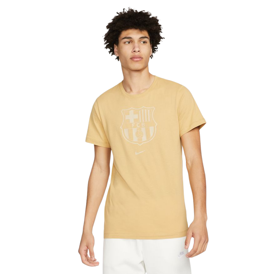 Nike FC Barcelona Crest Men Soccer T-Shirt product image 1, provided for visual reference and product detail review