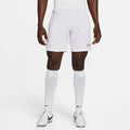 Nike Dri-FIT Academy Men Knit Soccer Shorts-WHITE product image 1, provided for visual reference and product detail review