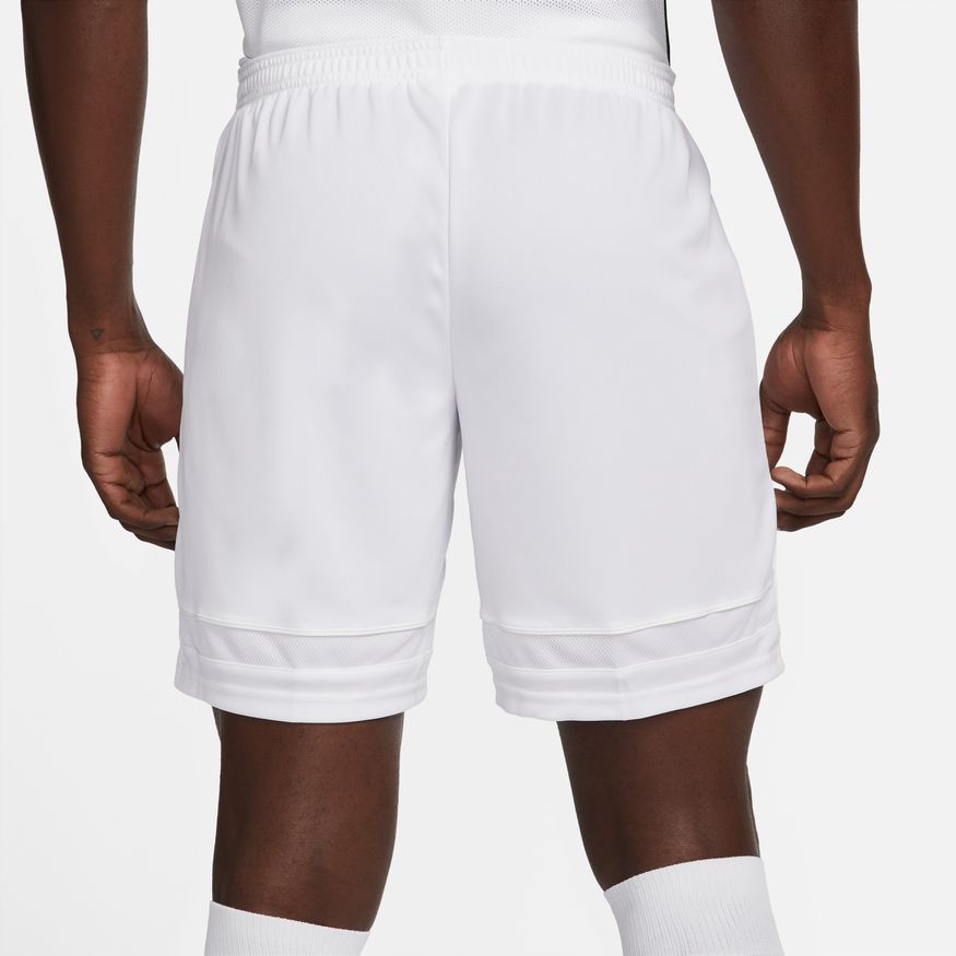 Nike Dri-FIT Academy Men Knit Soccer Shorts-WHITE product image 2, provided for visual reference and product detail review