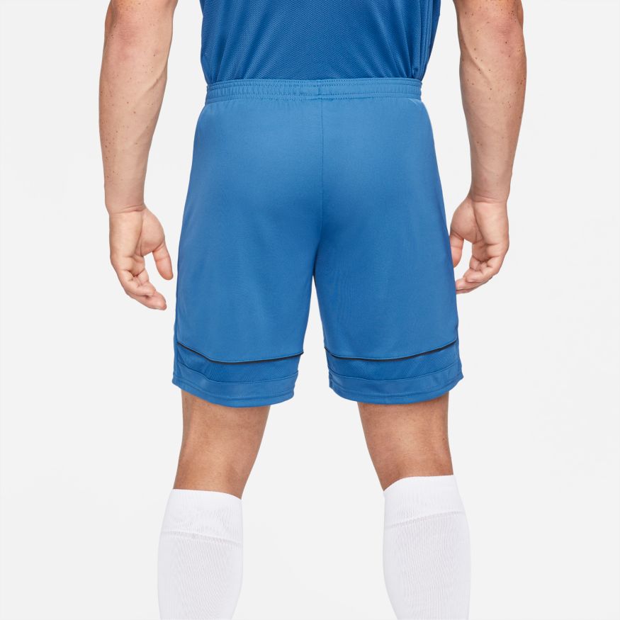 Nike Dri-FIT Academy Men Knit Soccer Shorts-DK MARINA BLUE/BLACK product image 2, provided for visual reference and product