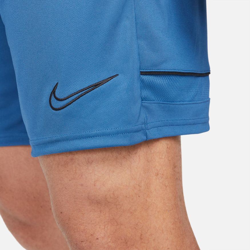 Nike Dri-FIT Academy Men Knit Soccer Shorts-DK MARINA BLUE/BLACK product image 3, provided for visual reference and product