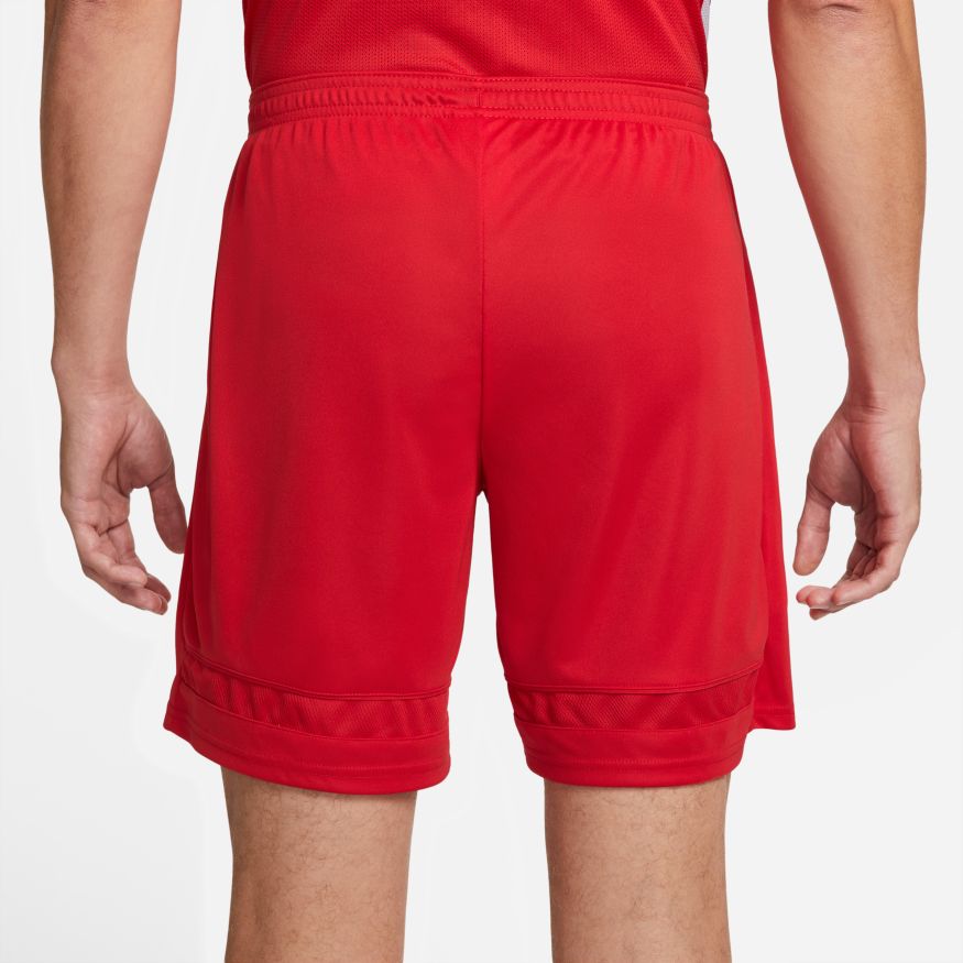 Nike Dri-FIT Academy Men Knit Soccer Shorts-UNIVERSITY RED/WHITE product image 2, provided for visual reference and product