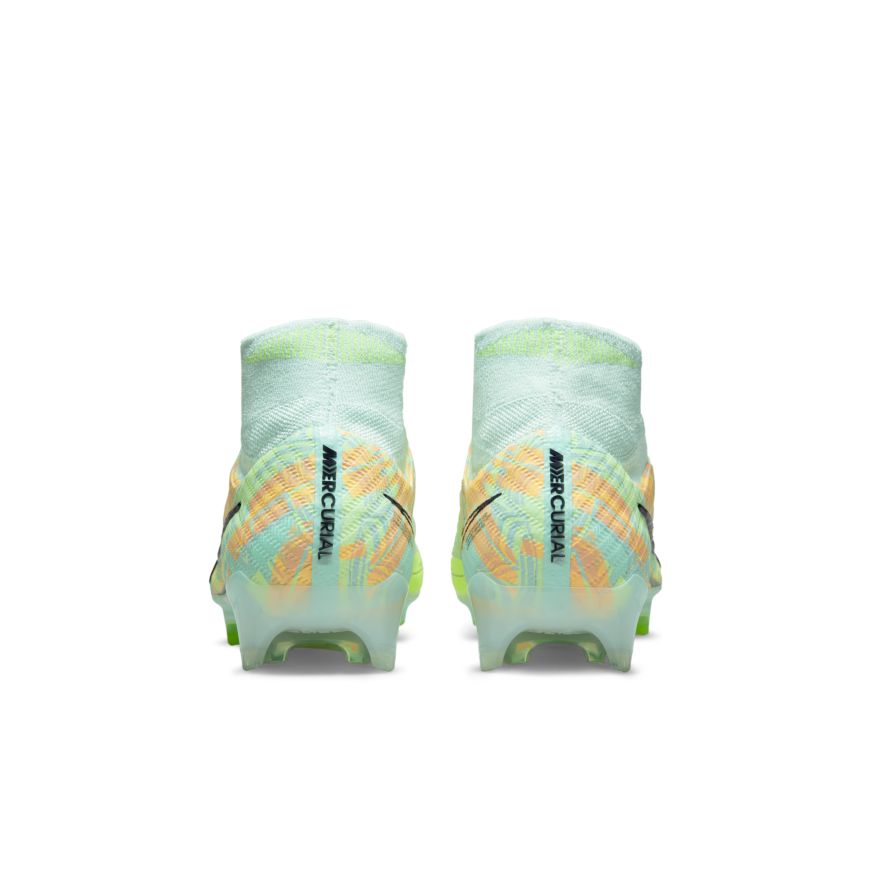 Nike Zoom Mercurial Superfly 9 Elite FG-BARELY GREEN/BLACKENED BLUE-TOTAL ORANGE product image 4, provided for visual