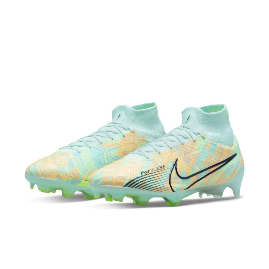 Nike Zoom Mercurial Superfly 9 Elite FG-BARELY GREEN/BLACKENED BLUE-TOTAL ORANGE product image 3, provided for visual
