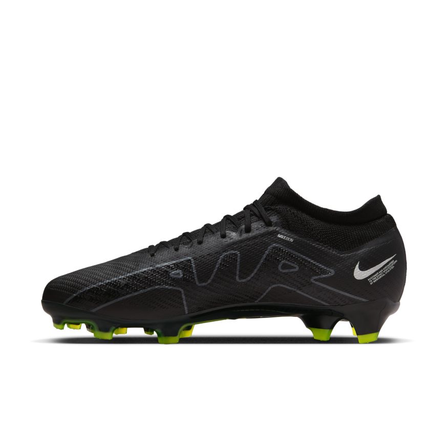 Nike Zoom Mercurial Vapor 15 Pro FG BLK/Yellow product image 2, provided for visual reference and product detail review