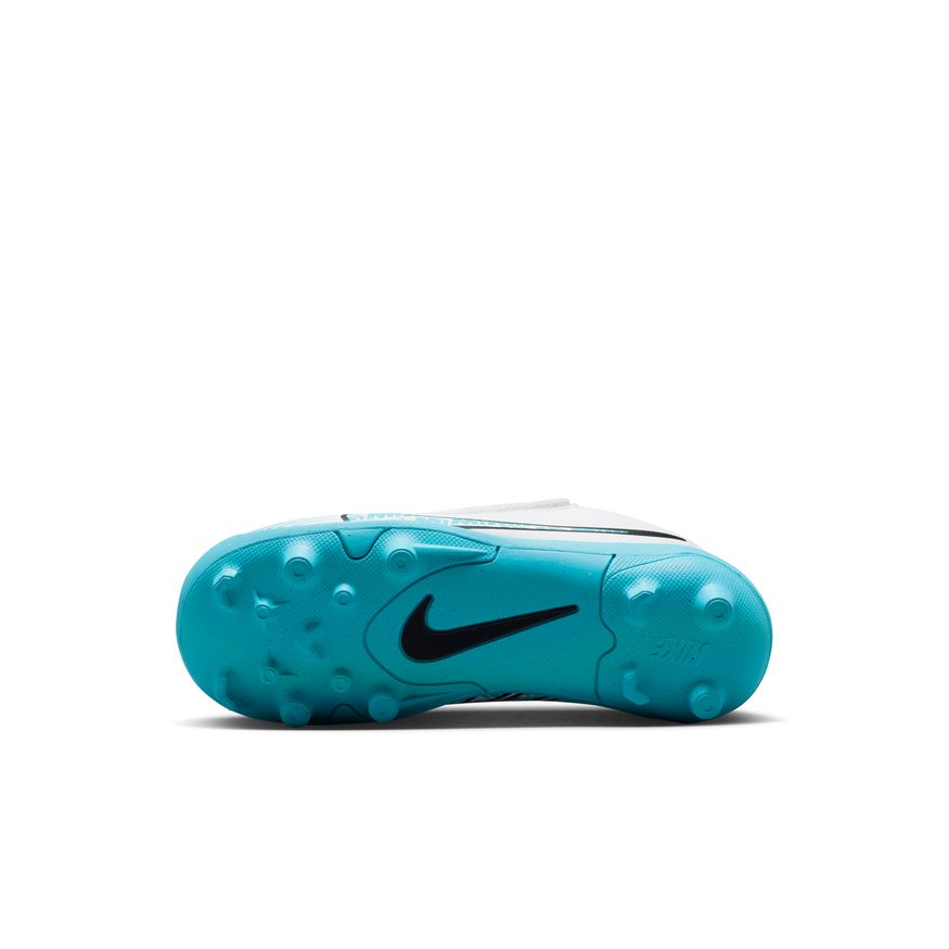 Nike Jr. Mercurial Vapor 15 Club MG-WHITE/BALTIC BLUE-PINK BLAST product image 4, provided for visual reference and product
