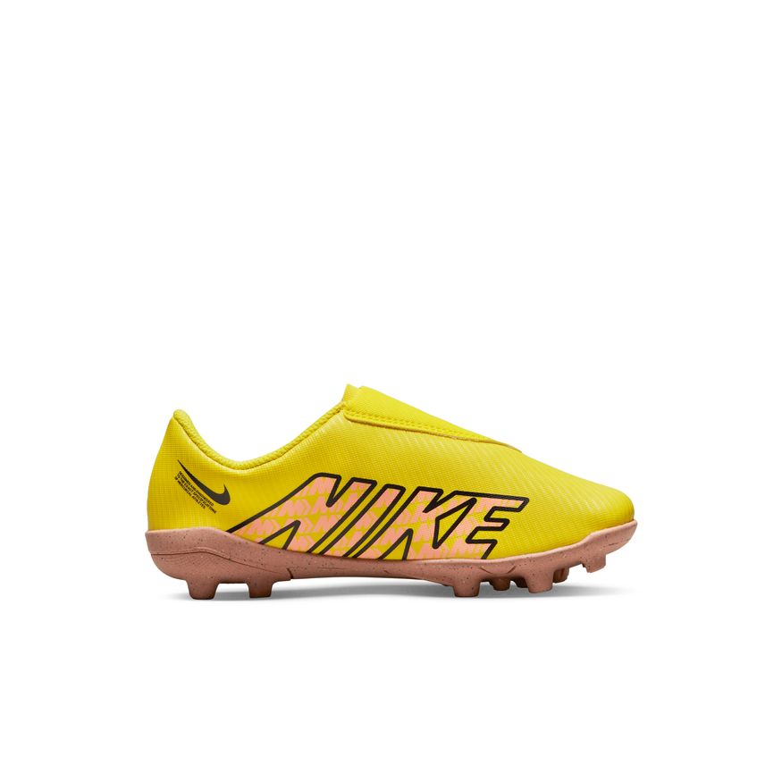 Nike Jr. Mercurial Vapor 15 Club MG-Yellow Strike/Sunset Glow product image 2, provided for visual reference and product