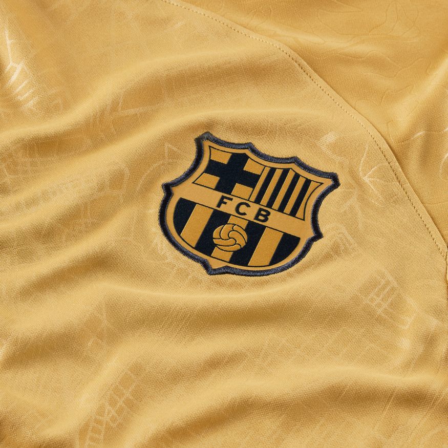 Nike Men FC Barcelona Stadium Away Dri-FIT Soccer Jersey 2022/23 product image 3, provided for visual reference and product