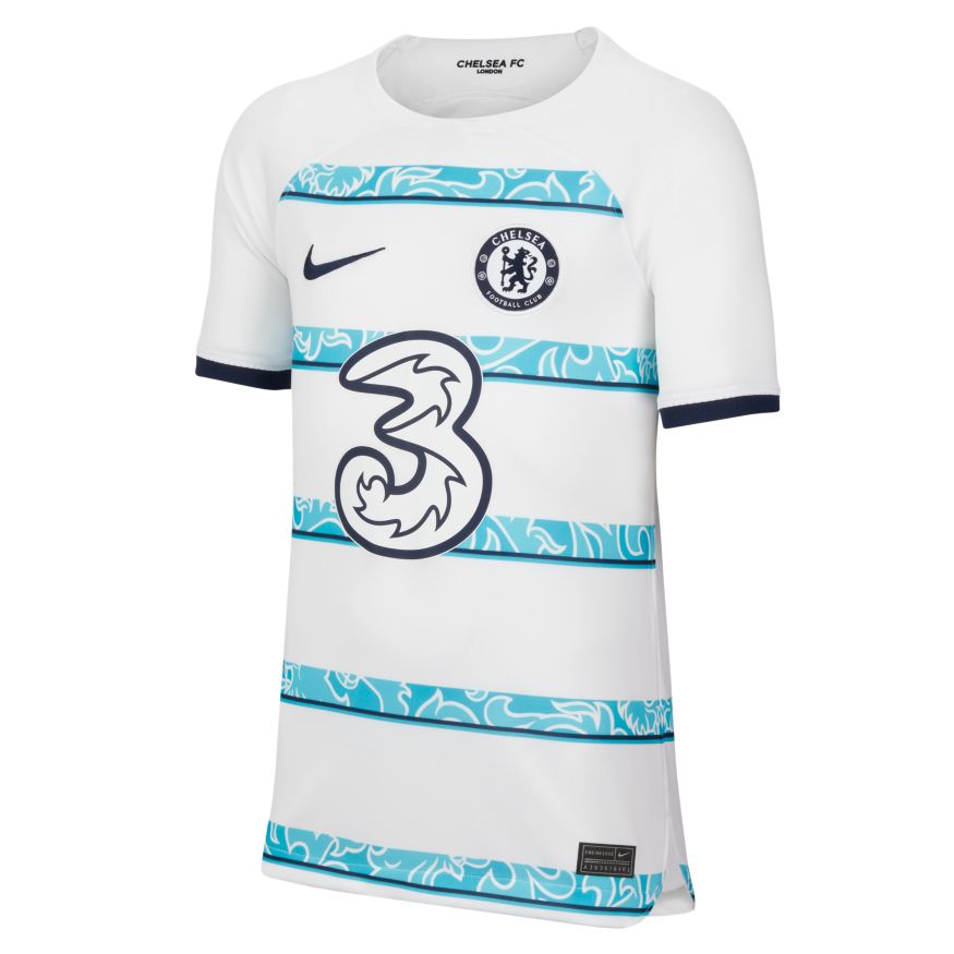 Nike Youth Chelsea FC Stadium Away Dri-FIT Soccer Jersey 2022/23 product image 1, provided for visual reference and product