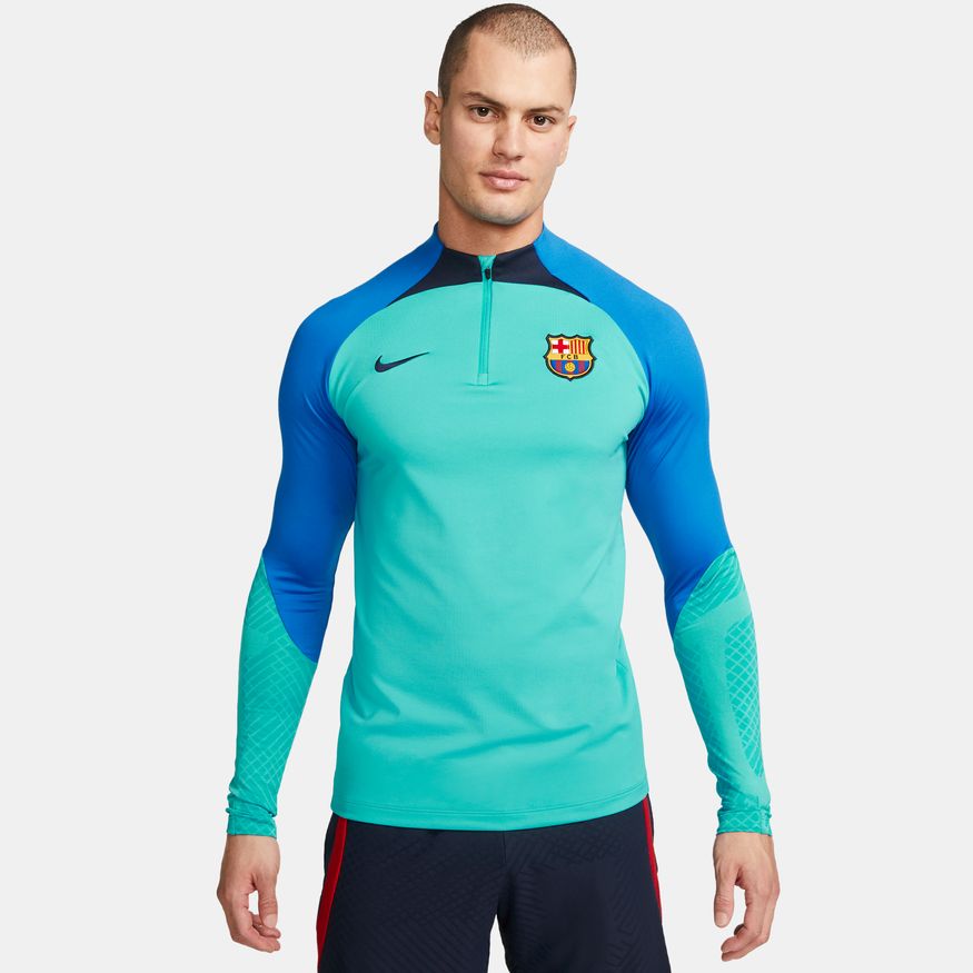 FC Barcelona Strike Men Nike Dri-FIT Soccer Drill Top product image 1, provided for visual reference and product detail