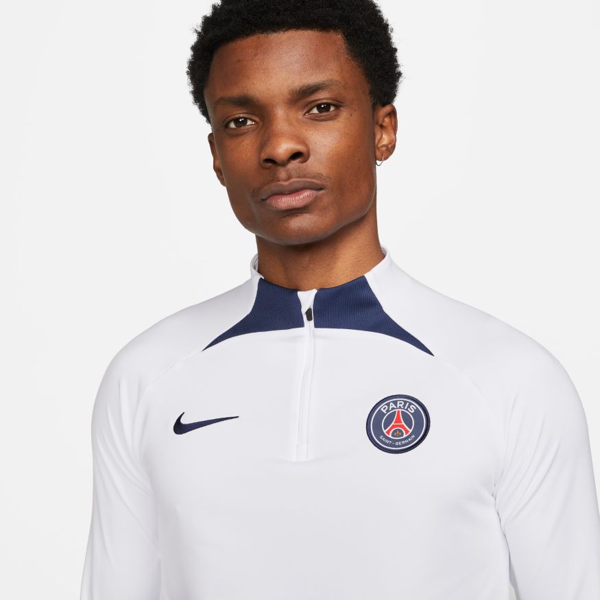 Nike Men Paris Saint-Germain Strike Fourth Dri-FIT Soccer Drill Top - White/Navy product image 3, provided for visual