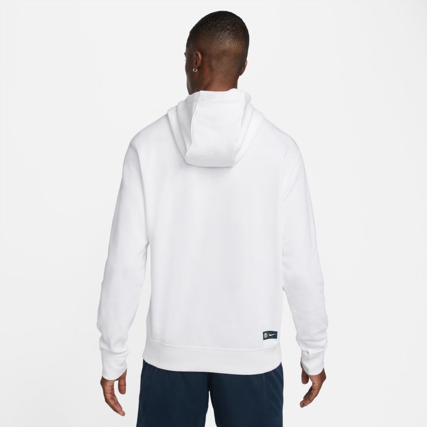 Nike Men Club América French Terry Soccer Hoodie-White product image 3, provided for visual reference and product detail