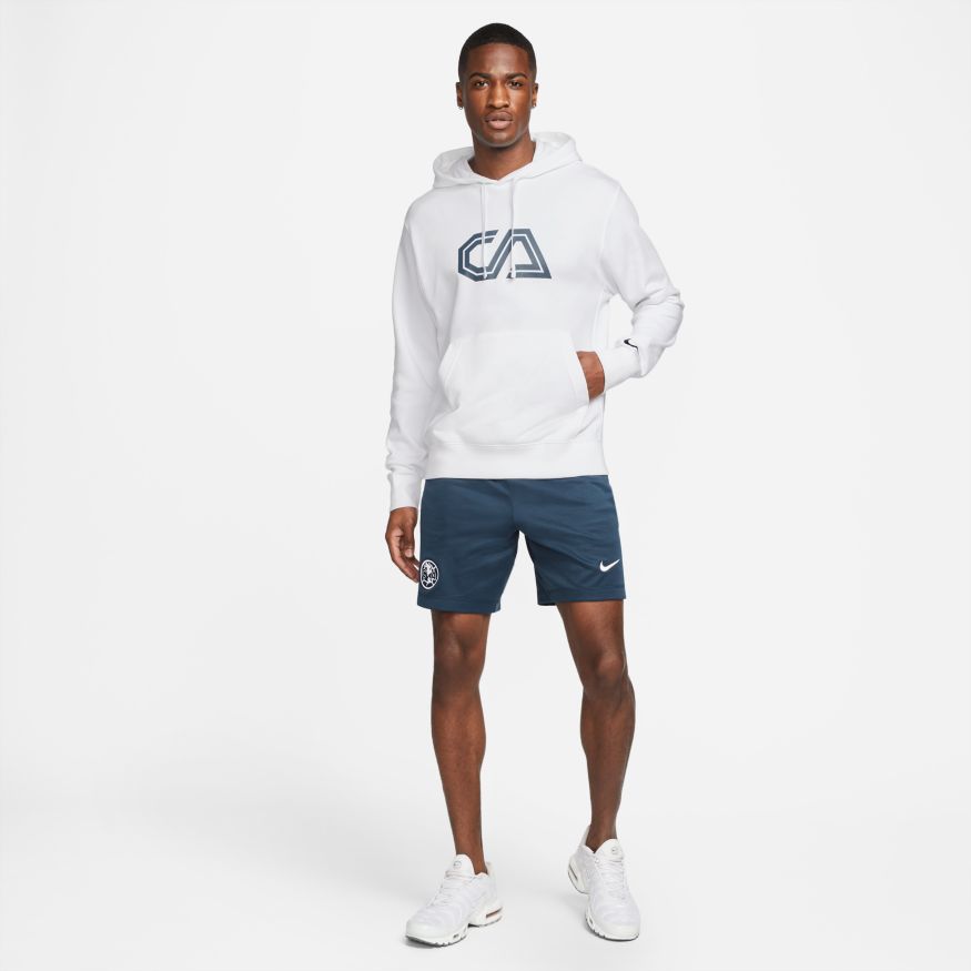 Nike Men Club América French Terry Soccer Hoodie-White product image 2, provided for visual reference and product detail