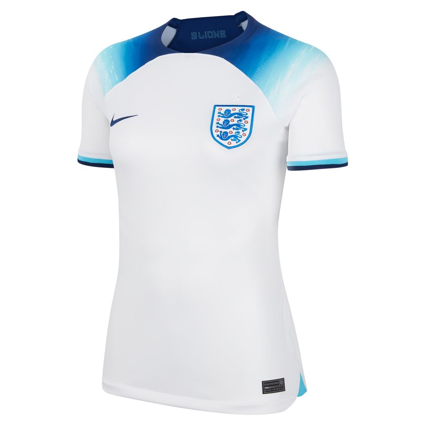 Nike Womens England Home Stadium Jersey 2022 product image 1, provided for visual reference and product detail review