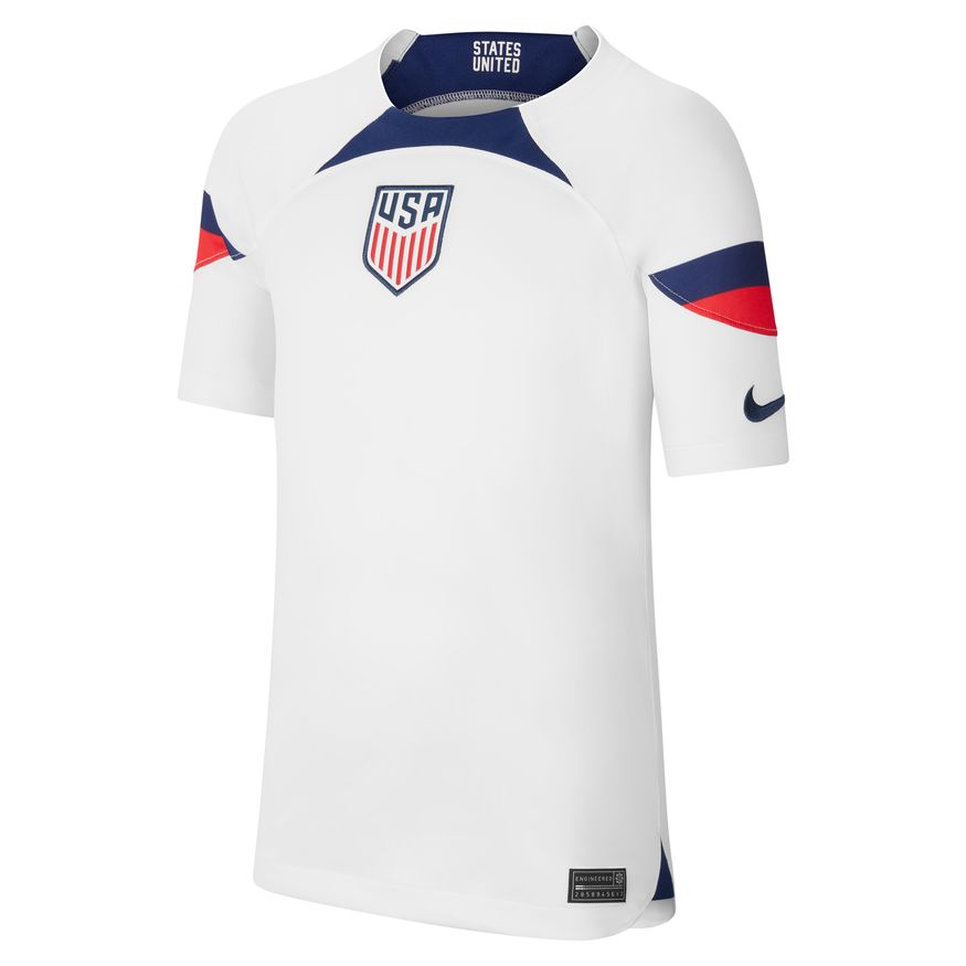 Nike Youth USMNT Stadium Home Dri-FIT Soccer Replica Jersey 2022 product image 1, provided for visual reference and product