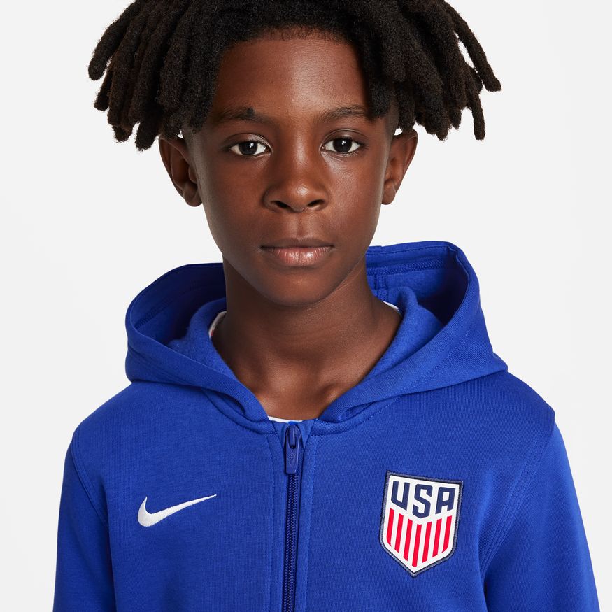 Nike U.S. Big Kids' Full-Zip Hoodie product image 3, provided for visual reference and product detail review