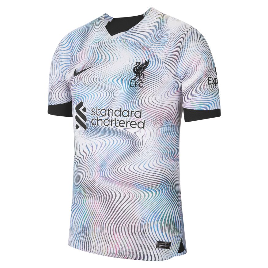 Nike Men Liverpool FC Stadium Away Dri-FIT Soccer Jersey 2022/23 product image 1, provided for visual reference and product