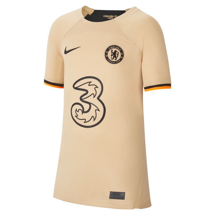 Nike Chelsea FC 2022/23 Stadium Third Big Kids' Dri-FIT Soccer Jersey product image 1, provided for visual reference and