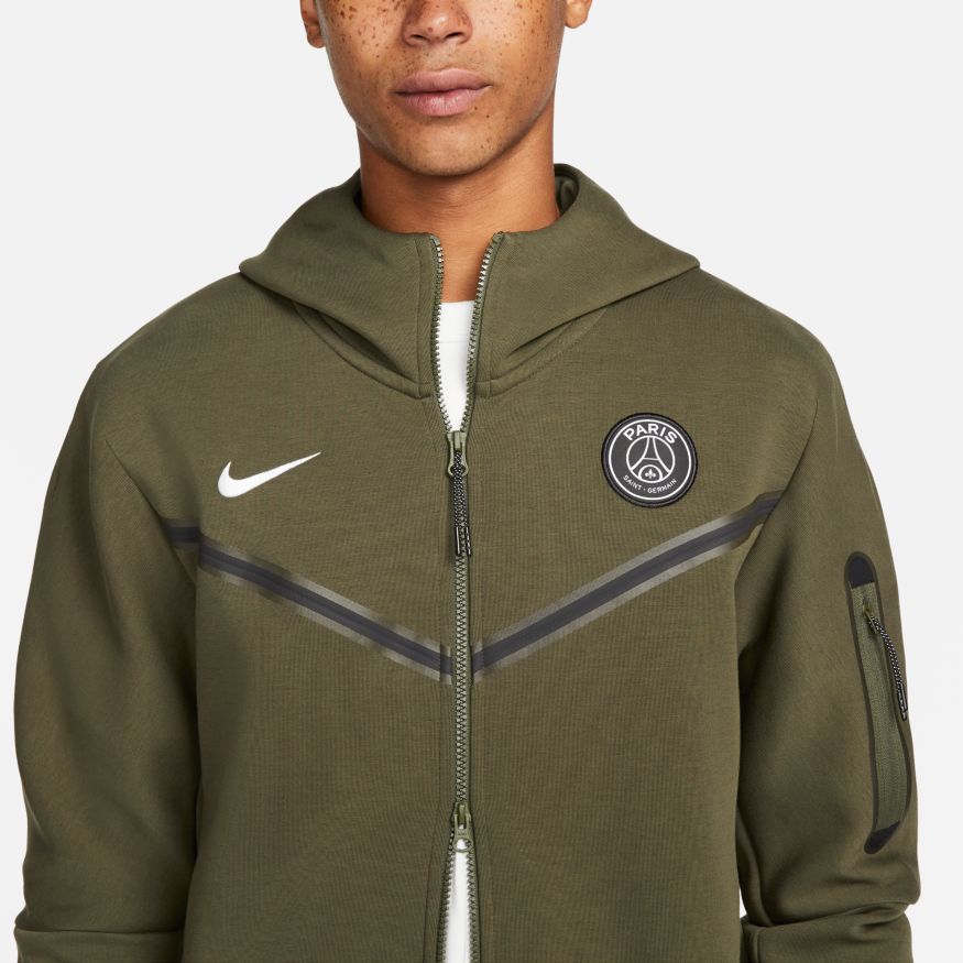 Nike Paris Saint-Germain Tech Fleece Windrunner Men Full-Zip Hoodie product image 4, provided for visual reference and