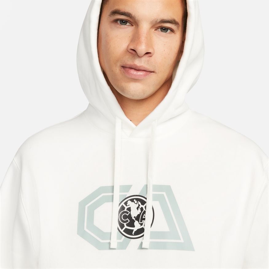 Nike Men Club América Club Fleece Pullover Hoodie product image 5, provided for visual reference and product detail review