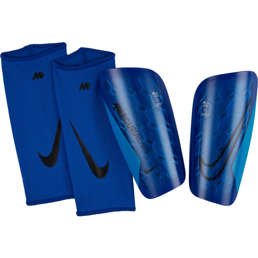 Nike Mercurial Lite Soccer Shin Guards-BALTIC BLUE/PHOTO BLUE/BLACK product image 1, provided for visual reference and