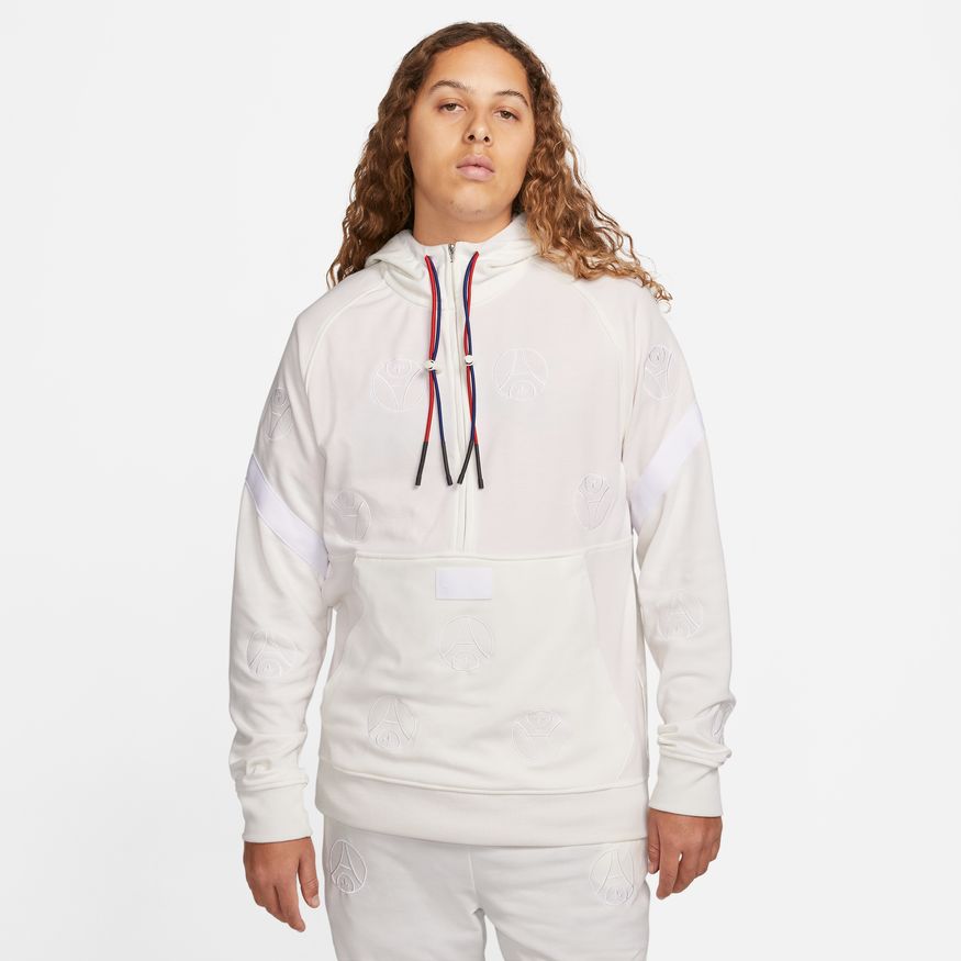 Nike Men Paris Saint-Germain Dri-FIT 1/2 Zip Soccer Hoodie product image 1, provided for visual reference and product detail
