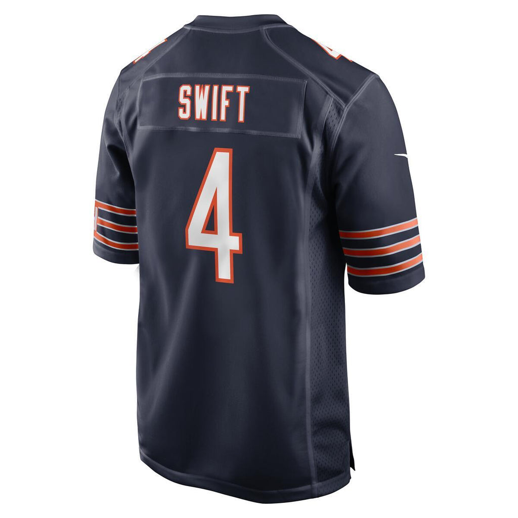 D'Andre Swift Chicago Bears Nike Navy Game Jersey product image 2, provided for visual reference and product detail review