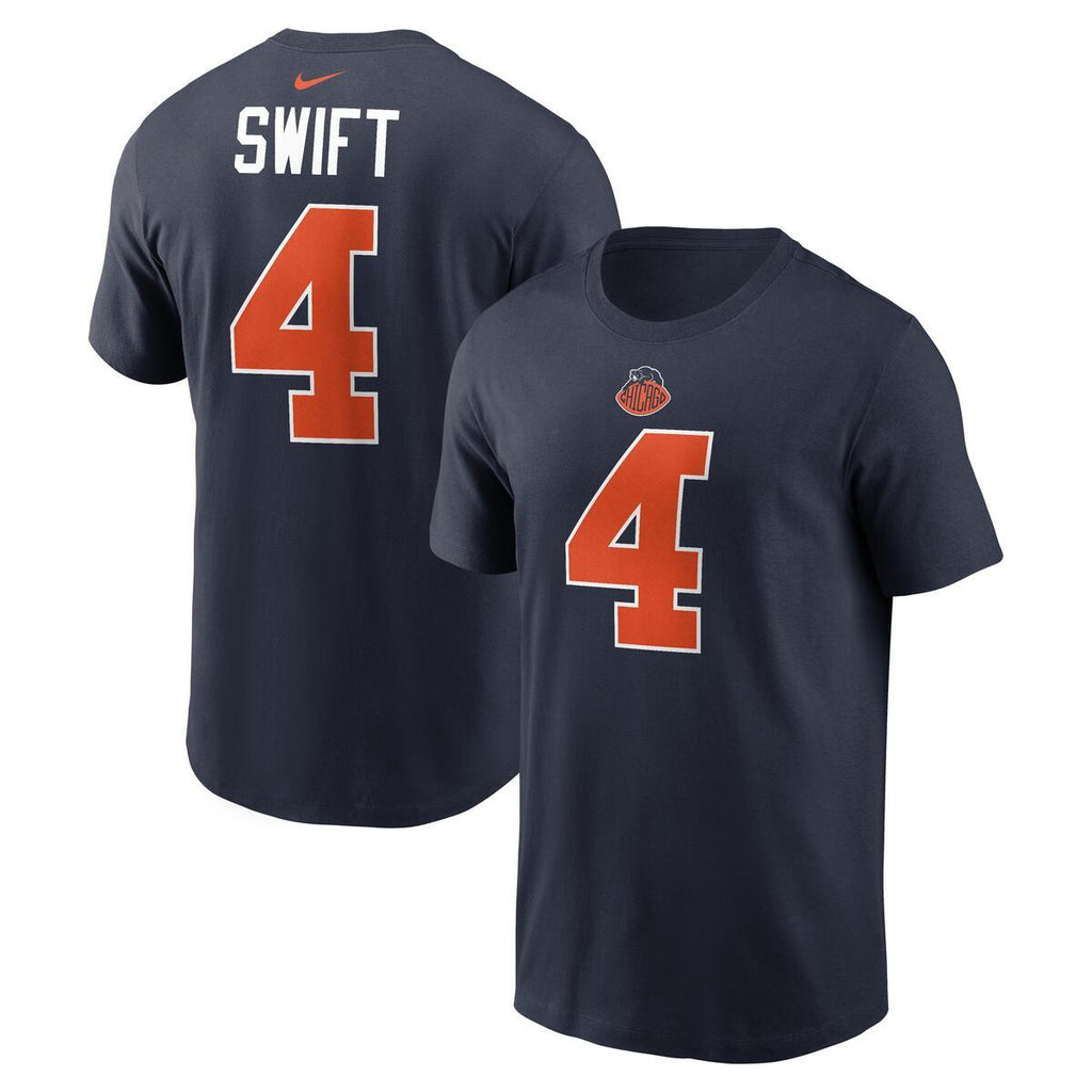 D'Andre Swift #4 Chicago Bears Nike Rivalry T-Shirt product image 1, provided for visual reference and product detail review