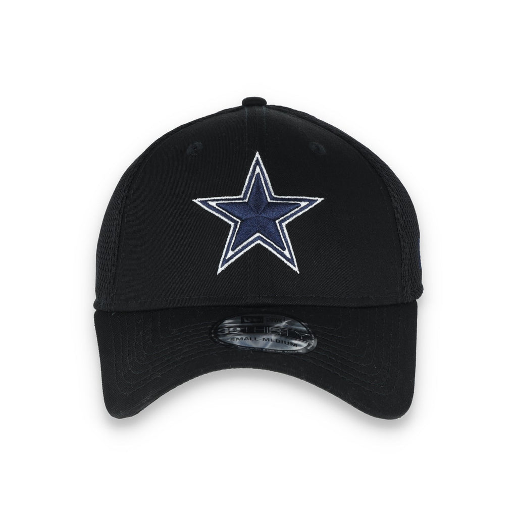 Dallas Cowboys New Era Mens Neo 39Thirty Hat-BLACK product image 2, provided for visual reference and product detail review