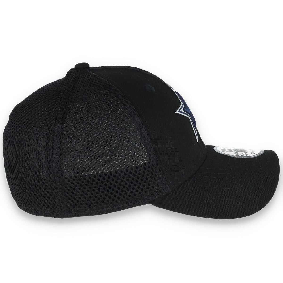 Dallas Cowboys New Era Mens Neo 39Thirty Hat-BLACK product image 4, provided for visual reference and product detail review