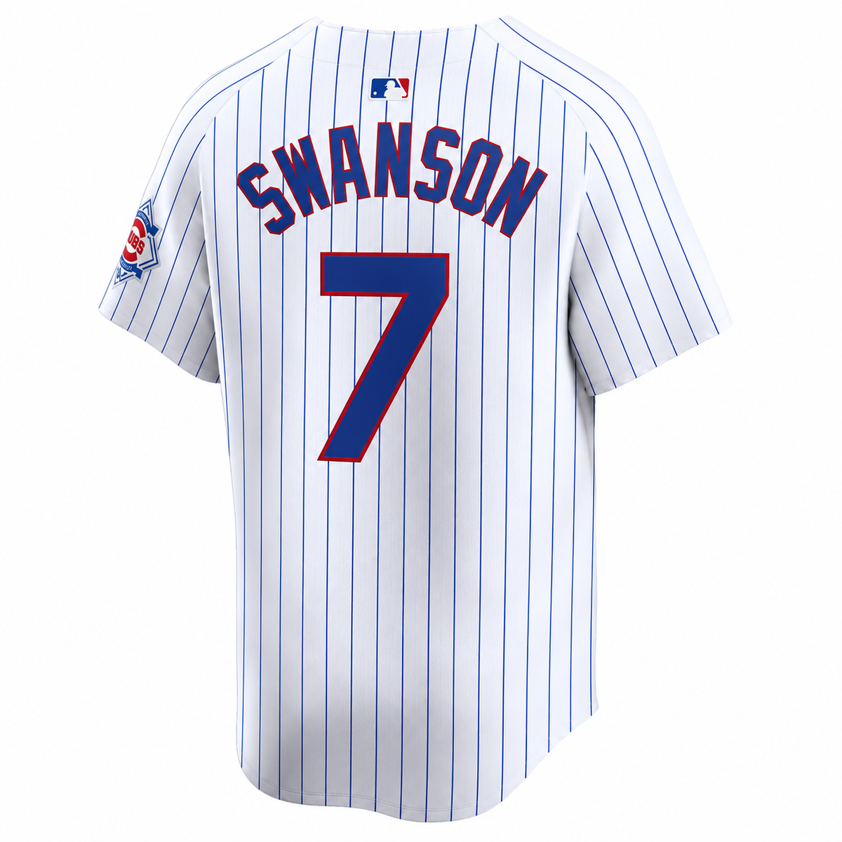 Dansby Swanson Chicago Cubs Nike Youth 150th Anniversary Homerun Pinstripe Jersey product image 2, provided for visual