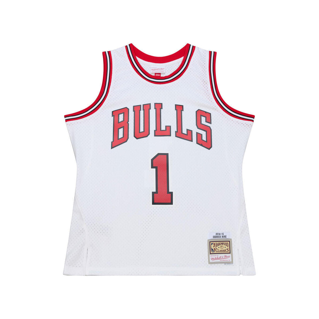 Derrick Rose Chicago Bulls Mitchell & Ness White Swingman Jersey product image 2, provided for visual reference and product