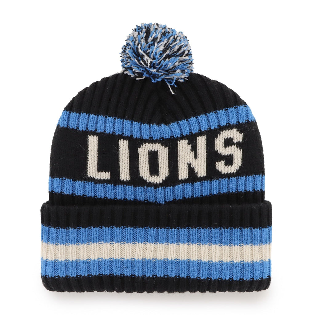 Detroit Lions '47 Black Bering Cuffed Knit Hat product image 2, provided for visual reference and product detail review
