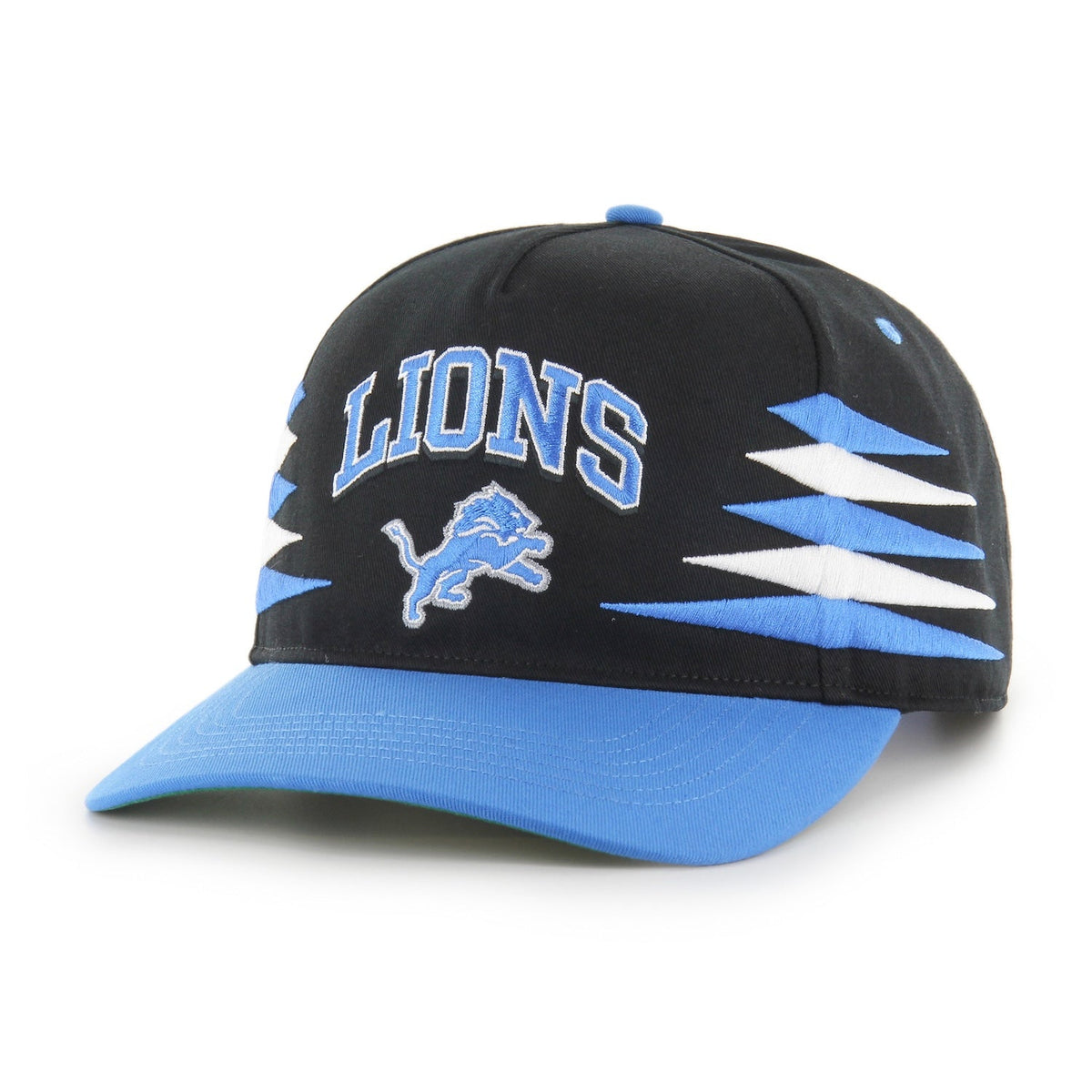 Detroit Lions '47 Black Diamond Cut Hitch Adjustable Hat product image 2, provided for visual reference and product detail
