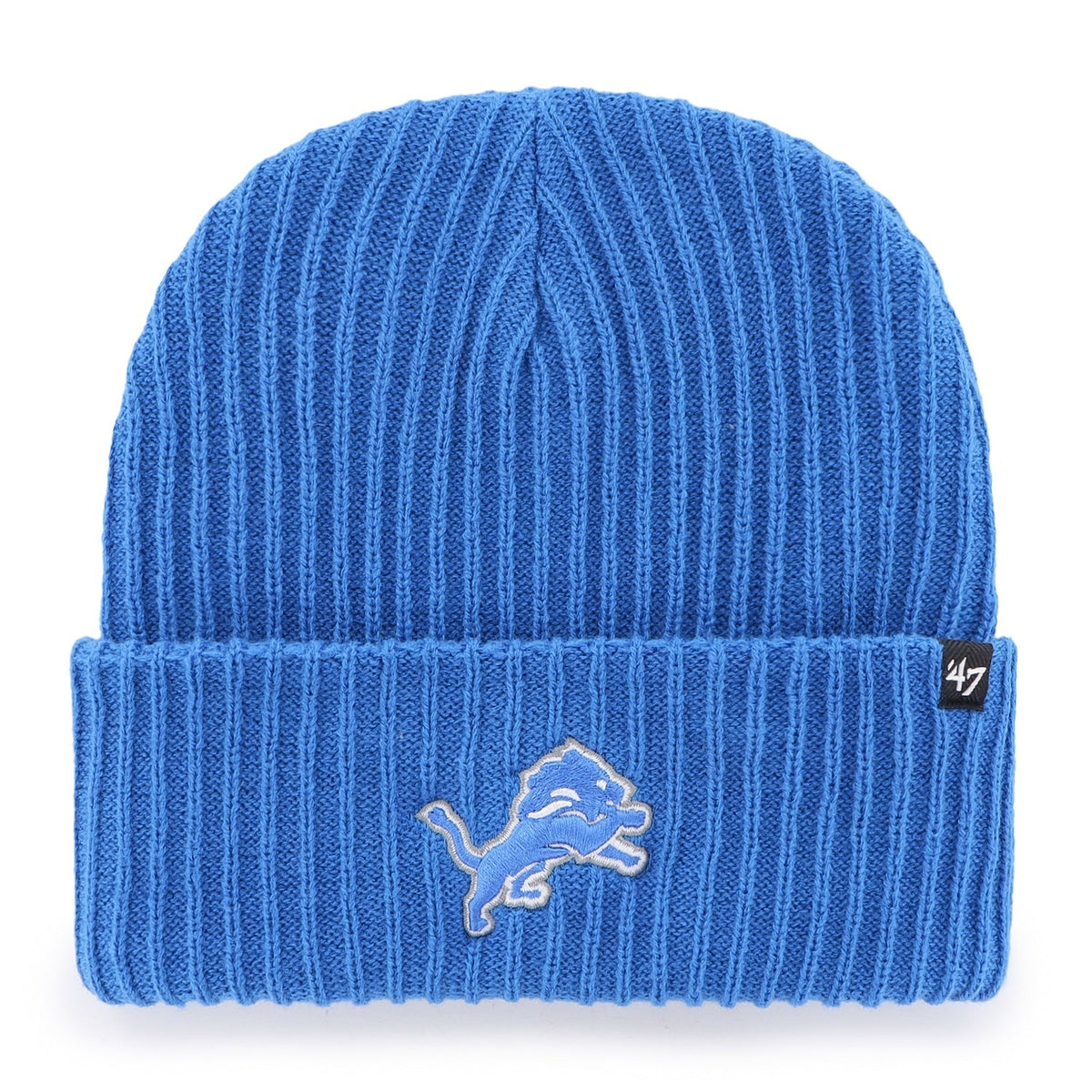 Detroit Lions '47 Blue Raz Harbor Cuffed Knit Hat product image 1, provided for visual reference and product detail review
