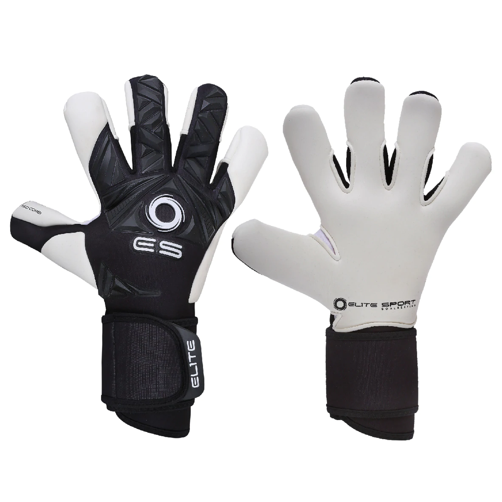 Elite Neo Combi Black 2022 Goalkeeper Gloves-Black/White product image 1, provided for visual reference and product detail