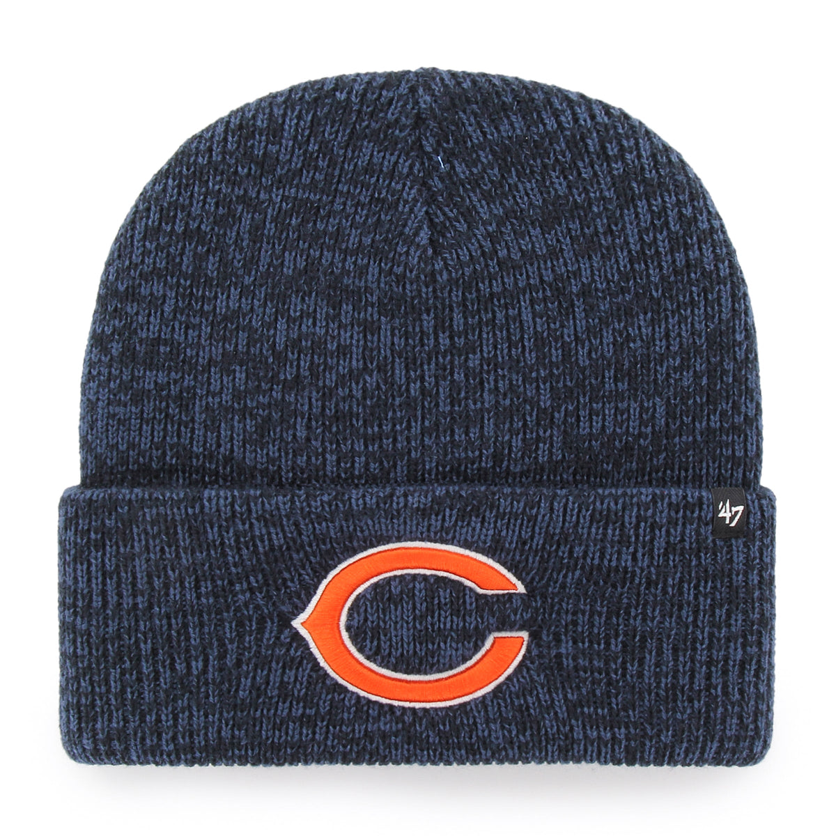 Chicago Bears '47 Navy Brain Freeze Cuffed Knit Hat product image 1, provided for visual reference and product detail review