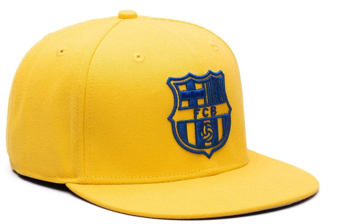 FC BARCELONA RETRO CAPSULE Snapback HAT- Cyber Yellow product image 3, provided for visual reference and product detail